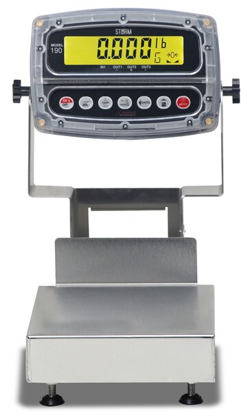 Cardinal Detecto Admiral CA8-30W-190 Washdown Stainless Steel Bench Scale, 30 lb x 0.002 lb