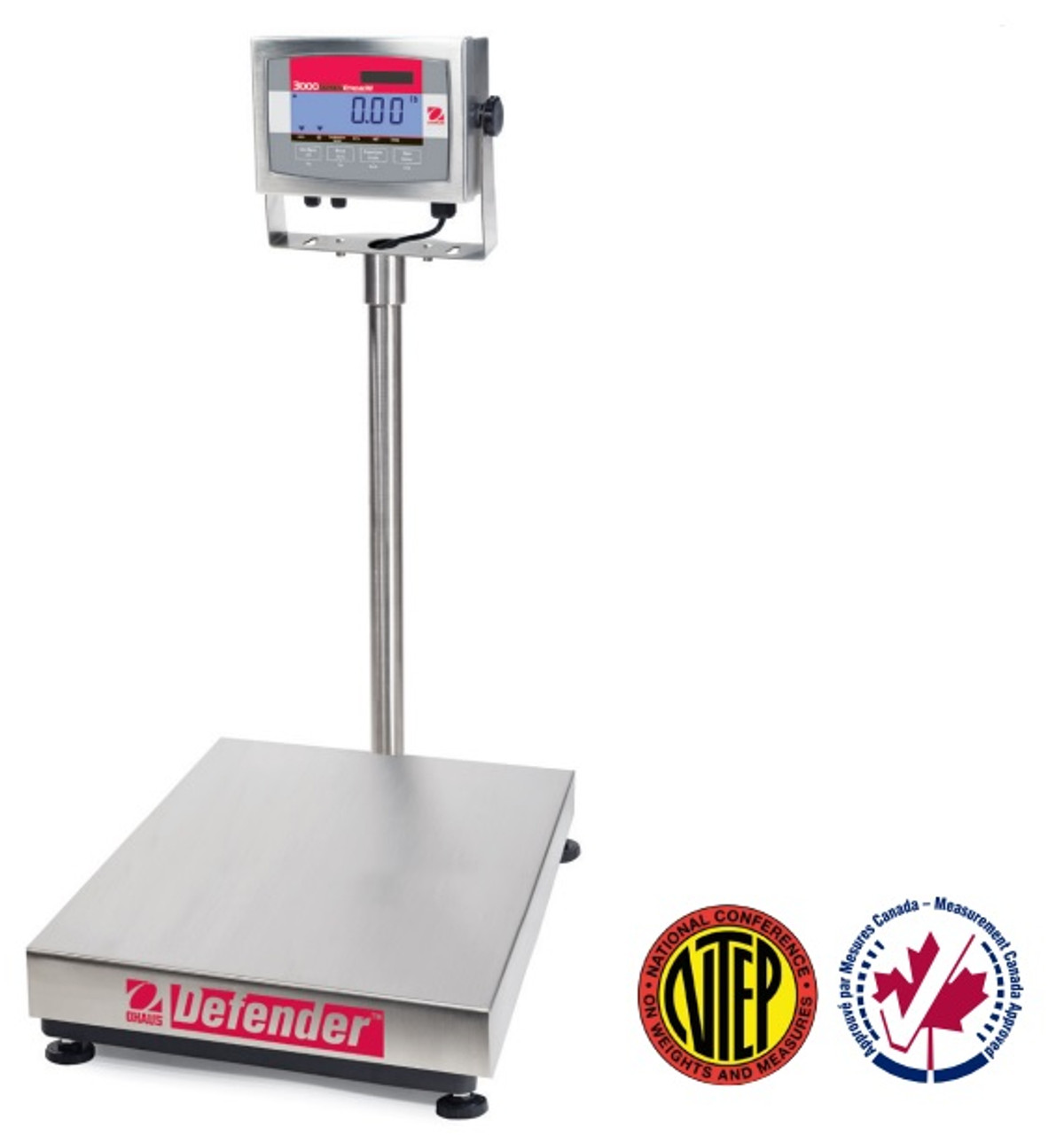 OHAUS DEFENDER 3000 STAINLESS STEEL BENCH SCALE