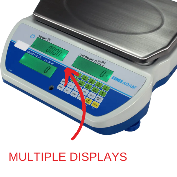 adam equipment counting scale displays