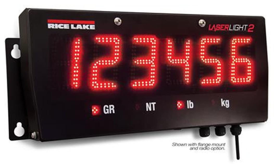 RICE LAKE LASERLIGHT2 LED REMOTE DISPLAY, 4 INCH, PAINTED STEEL, FLANGE MOUNT